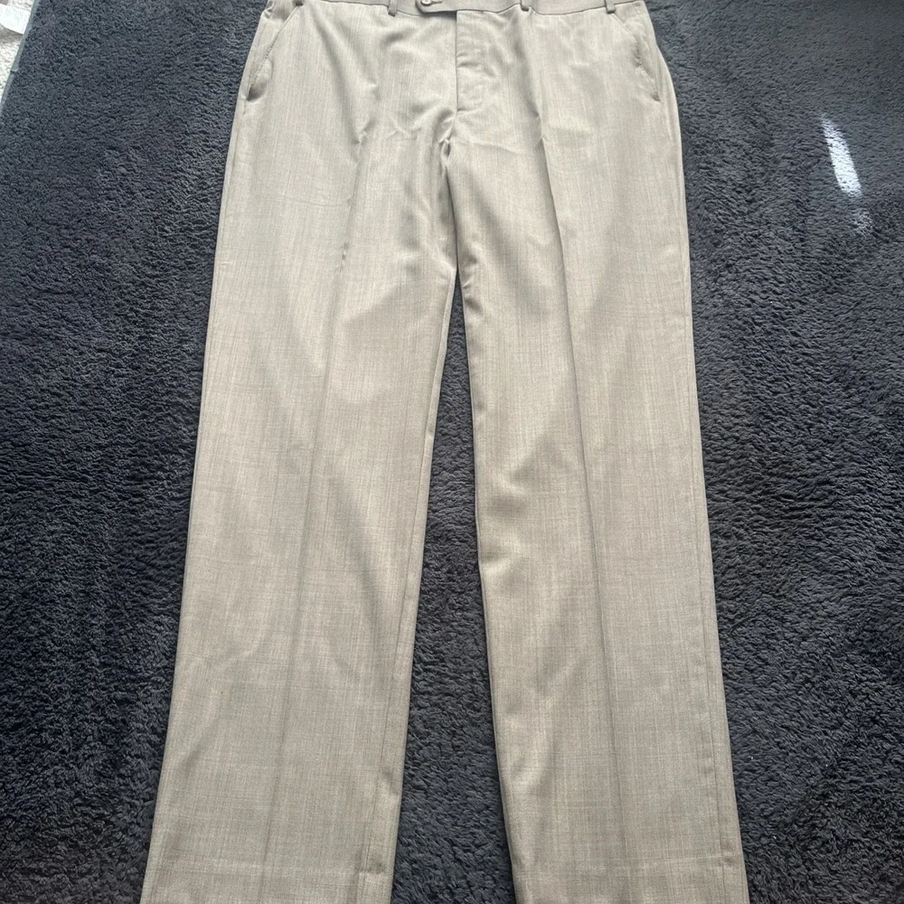 lauren ralph lauren trousers men's 38X32 brown wool blend pants business luxury